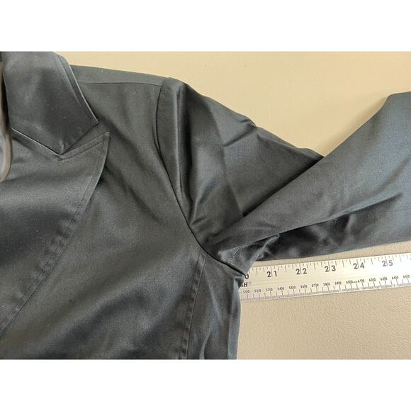 Chicos 2 Button Blazer Jacket Womens Size 0 US 4 Small Cotton Black Career - Picture 5 of 8